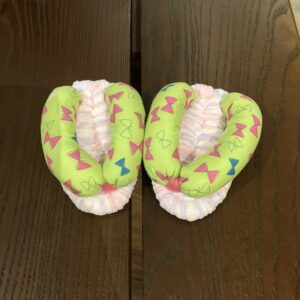 くるみの足半（あしなか）グリーンりぼん柄